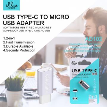 Ellietech AD102 Adaptateur USB Type-C à Micro USB